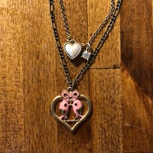 Betsy Johnson lovebirds necklace